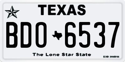 TX license plate BDO6537