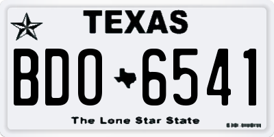TX license plate BDO6541