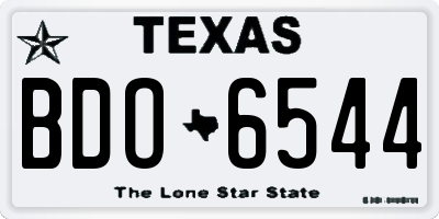 TX license plate BDO6544