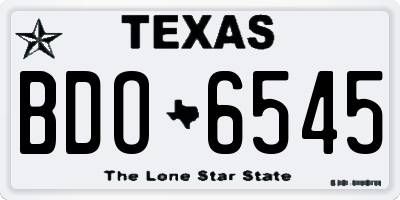 TX license plate BDO6545