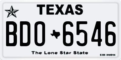 TX license plate BDO6546