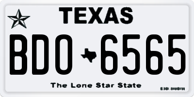 TX license plate BDO6565