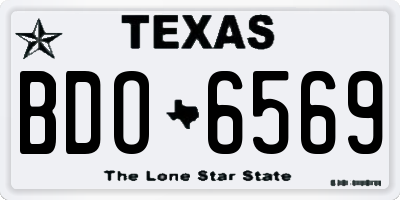 TX license plate BDO6569