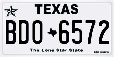 TX license plate BDO6572
