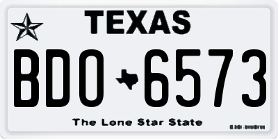TX license plate BDO6573
