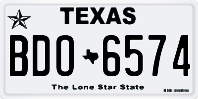 TX license plate BDO6574