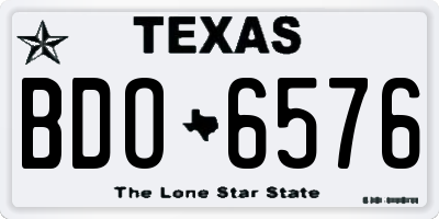 TX license plate BDO6576