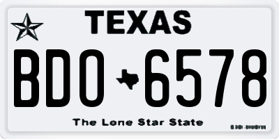 TX license plate BDO6578