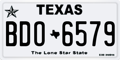 TX license plate BDO6579