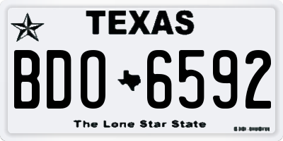 TX license plate BDO6592
