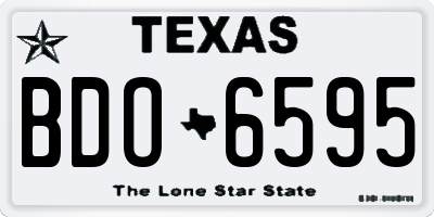TX license plate BDO6595
