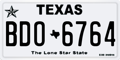 TX license plate BDO6764