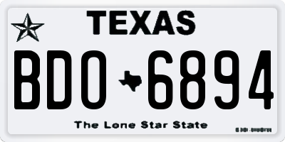 TX license plate BDO6894