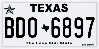 TX license plate BDO6897