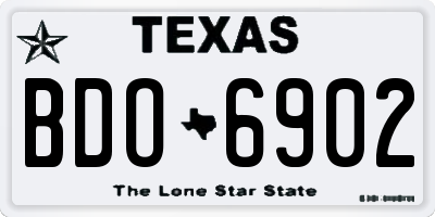 TX license plate BDO6902