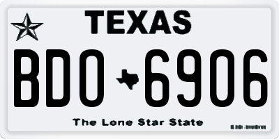 TX license plate BDO6906