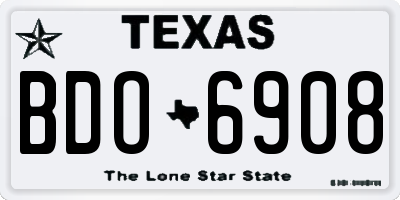 TX license plate BDO6908