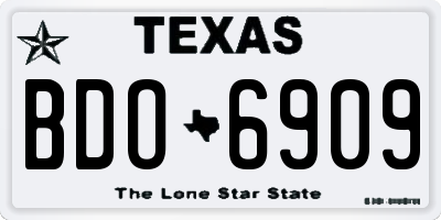 TX license plate BDO6909