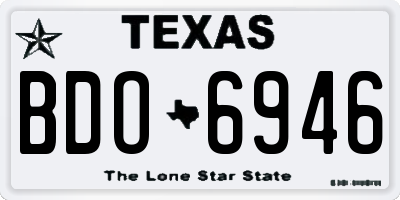 TX license plate BDO6946