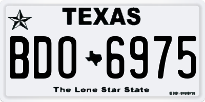 TX license plate BDO6975