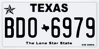 TX license plate BDO6979