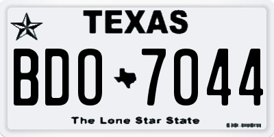 TX license plate BDO7044