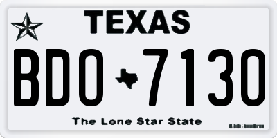 TX license plate BDO7130