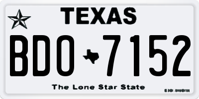 TX license plate BDO7152