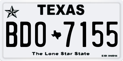 TX license plate BDO7155