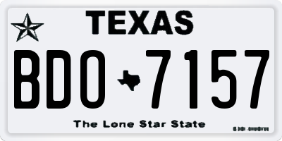 TX license plate BDO7157