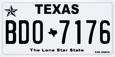 TX license plate BDO7176