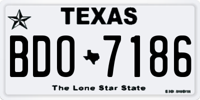 TX license plate BDO7186