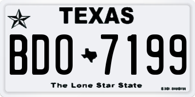 TX license plate BDO7199