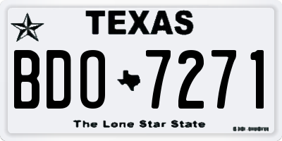TX license plate BDO7271