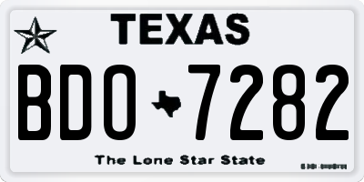 TX license plate BDO7282