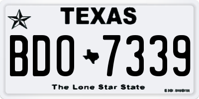 TX license plate BDO7339