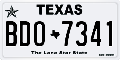 TX license plate BDO7341