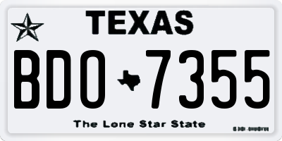 TX license plate BDO7355