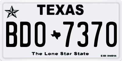 TX license plate BDO7370