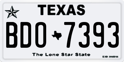 TX license plate BDO7393