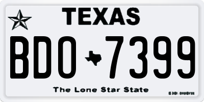 TX license plate BDO7399