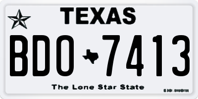 TX license plate BDO7413