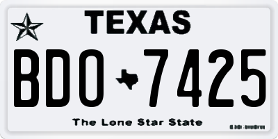 TX license plate BDO7425