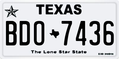 TX license plate BDO7436