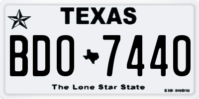 TX license plate BDO7440