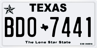TX license plate BDO7441