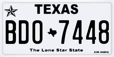 TX license plate BDO7448