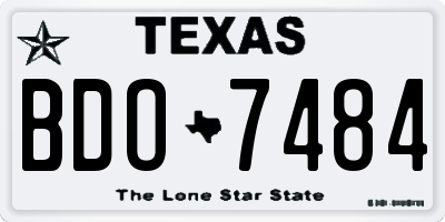 TX license plate BDO7484