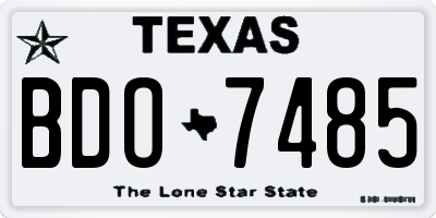 TX license plate BDO7485