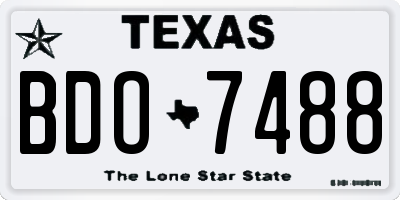 TX license plate BDO7488